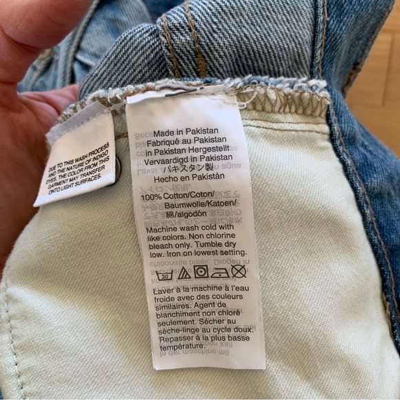 Madewell The Mom Jean High Rise Straight Leg 90s Distressed Light Wash Size 24 - Picture 9 of 11